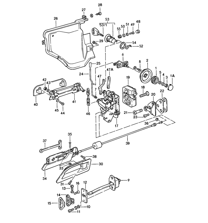 Wtb 928 537 063 04 Driver Side Door Handle Mechanism Pelican
